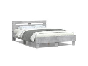 Lit 2 places 135x190 cm    coloris gris