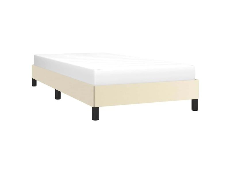 Lit simple- lit adulte -  cadre de lit sans matelas crème 100x200 cm similicuir  - Conforama B
