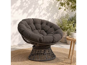 Coussin de chaise papasan, coussin d'assise vianen 100 % polyester anthracite cf54221