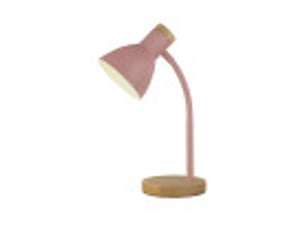 Lampe de bureau fabrilamp epiro 1 x e27 rose hêtre 40 x 15 x 15 cm bras flexible