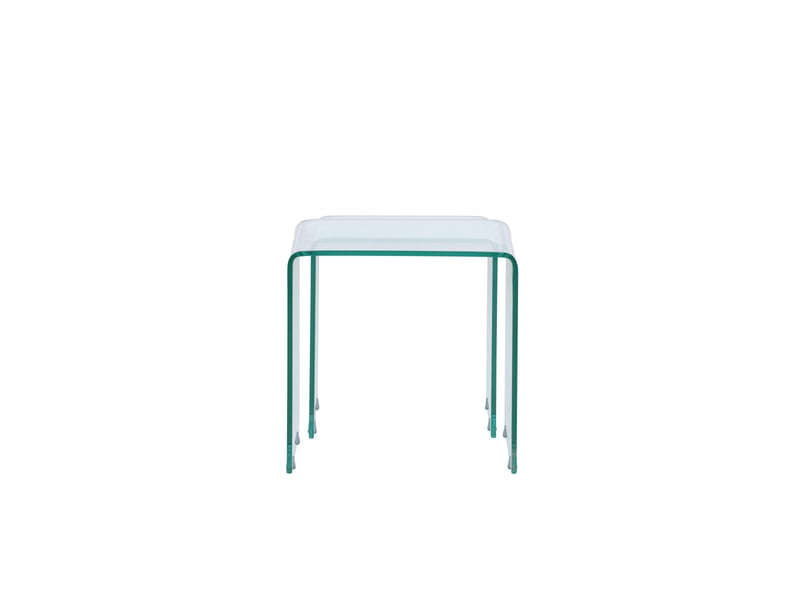  Lot de 2 tables d'appoint en verre telemark 42cm transparent  - Conforama D