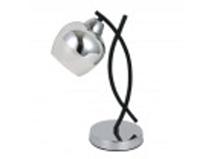 Lampe à poser fabrilamp denali e27 coloris chromé noir 36 x 23 x 14 cm