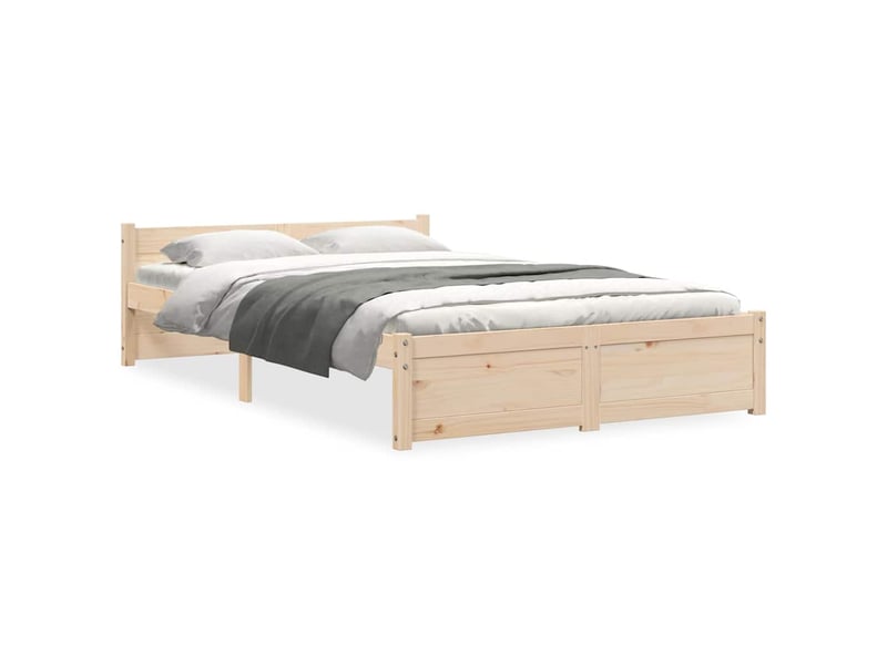  Lit double- lit adulte -  cadre de lit sans matelas bois massif 120x200 cm  - Conforama A