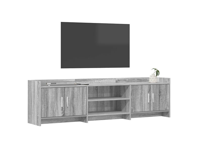  Meuble tv - banc tv - meuble de rangement 168 x 33 x 47 cm sonoma gris bois d'ingénierie  - Conforama C