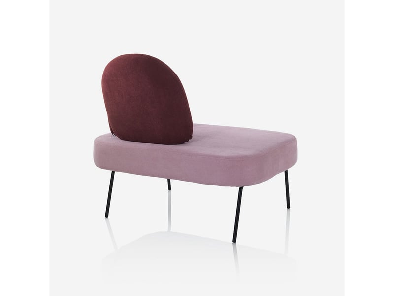  Canapé d'angle rembourré avec dossier et accoudoirs en tissu kiki - bordeaux  - Conforama C