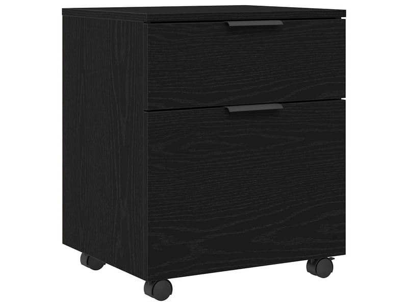  Caisson de bureau, cabinet de dossier chêne noir 45x38x54 cm bois d'ingénierie  - Conforama A