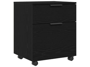 Caisson de bureau, cabinet de dossier chêne noir 45x38x54 cm bois d'ingénierie
