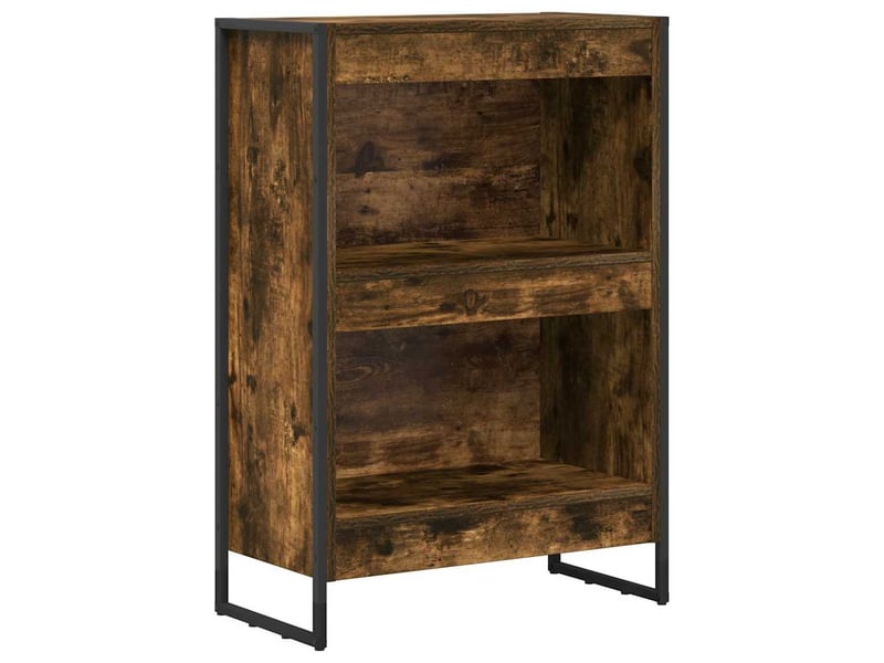 Bibliothèque, armoire à livres 60 x 30 x 86,5 cm bois d'ingénierie chêne fumé - Conforama A