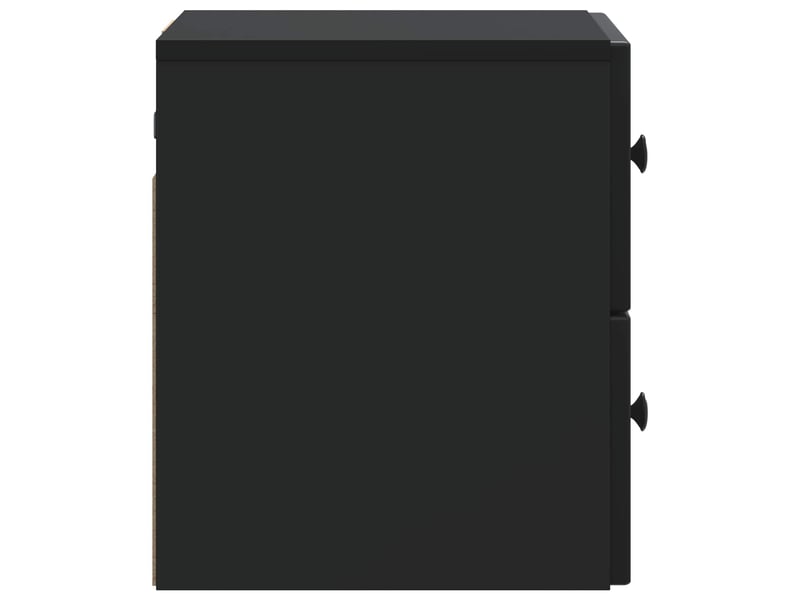  Table de chevet - cabinet de chevet - table de nuit mural avec tiroir noir 33 x 34,5 x 40 cm  - Conforama E