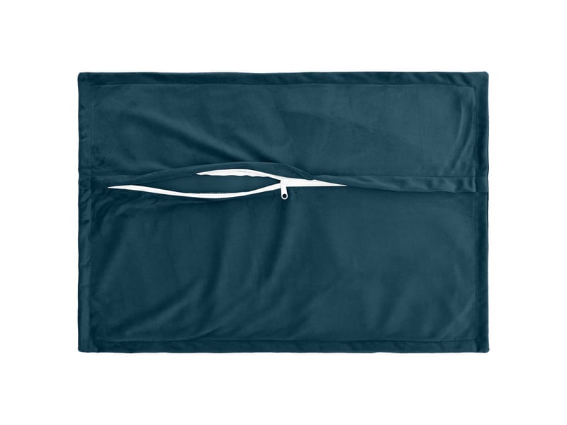  Lot de 2 coussins avec oreiller, coussins décoratifs houten bleu fløjl cf51130  - Conforama D
