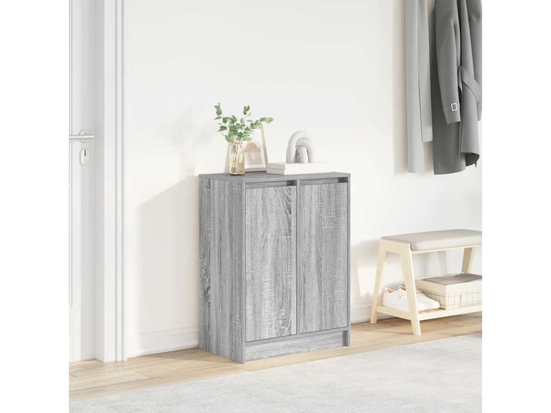  Meuble à chaussure, armoire à chaussures sonoma gris 57x34x76 cm bois d'ingénierie  - Conforama B
