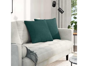 Lot de 2 coussins de canapé, coussins décoratifs tissu vert foncé 50 x 50 cm cf58987