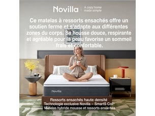 Matelas 140x200 cm <strong></strong>  <strong></strong> Mousse haute résilience soutien Medium épaisseur 25 cm
