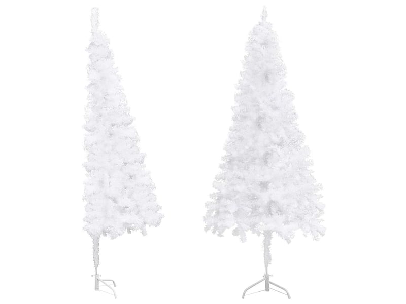  Sapin de noël artificiel, arbre de noël d'angle blanc 240 cm pvc  - Conforama A