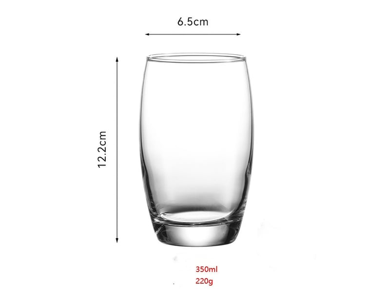  Lot de 6 verres gobelets 350 ml – 12,2x6,5 cm  - Conforama B