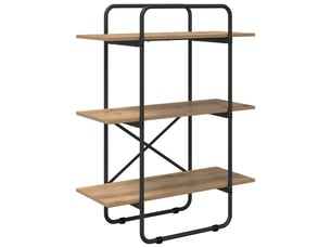 Étagère 3 niveaux, étagère de rangement 60 x 35 x 105 cm pb chêne artisanal