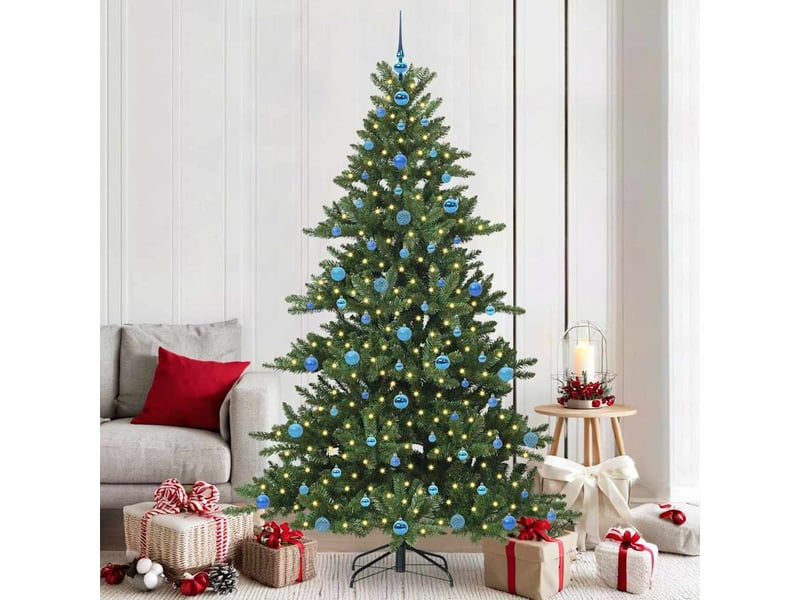  Sapin de noël - arbre de noël artificiel à branches articulées vert 210 cm  - Conforama B