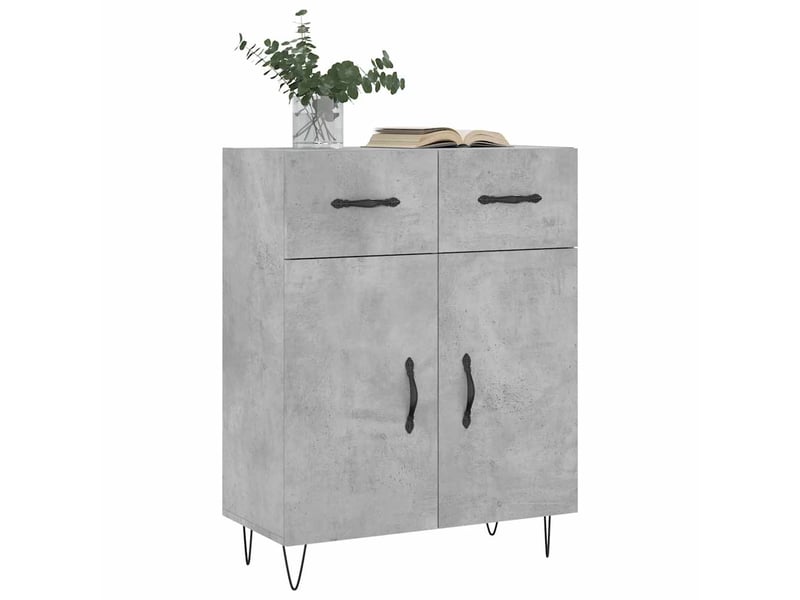  Buffet - bahut - meuble de rangement gris béton 69,5x34x90 cm bois d'ingénierie  - Conforama C