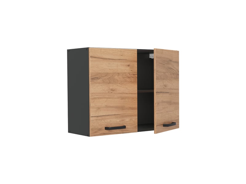  Vicco armoire en verre, chêne doréanthracite, 80cm  - Conforama C