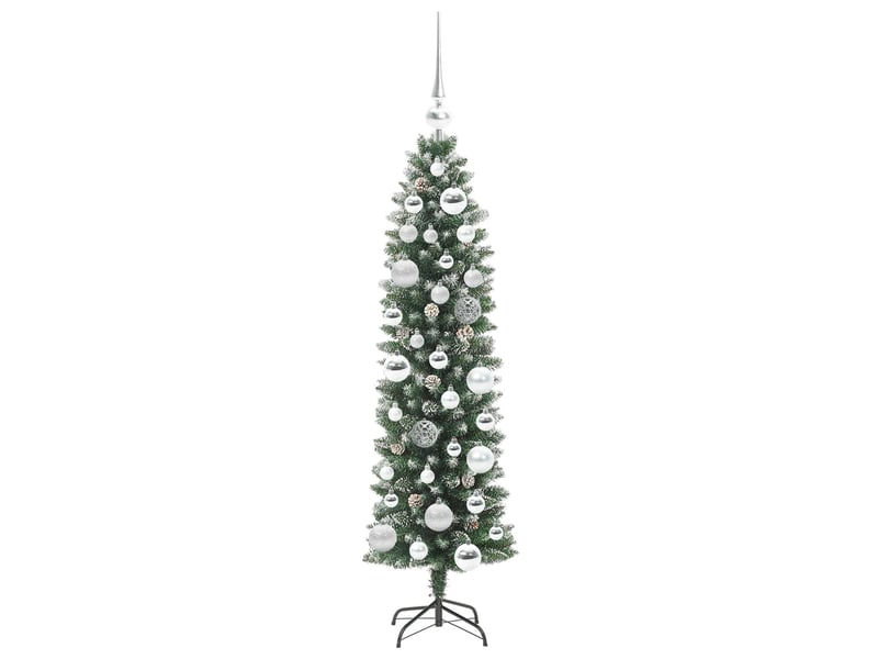  Sapin de noël, arbre de noël artificiel slim vert et blanc 120 cm shl4593  - Conforama D