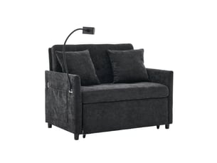 Fauteuil fixe <strong>STILVORA</strong> <strong></strong> Coton / Lin noir vendu A l'unité