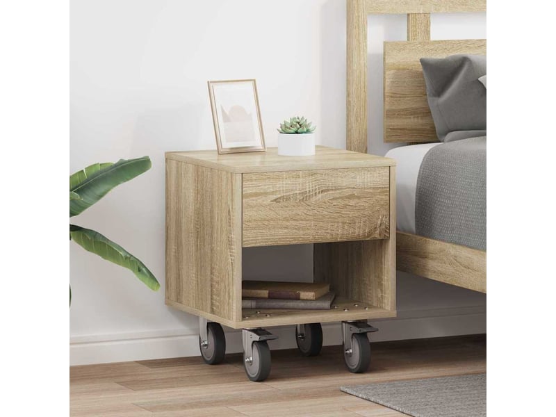Table de chevet 2 pièces chêne sonoma 40,5 x 40 x 48 cm - Conforama B