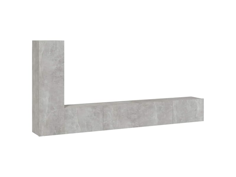  Ensemble de meubles tv - banc tv - meuble de rangement 3 pcs gris béton bois d'ingénierie  - Conforama A