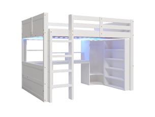 Lit simple 140x200 cm <strong></strong> <strong></strong> coloris blanc