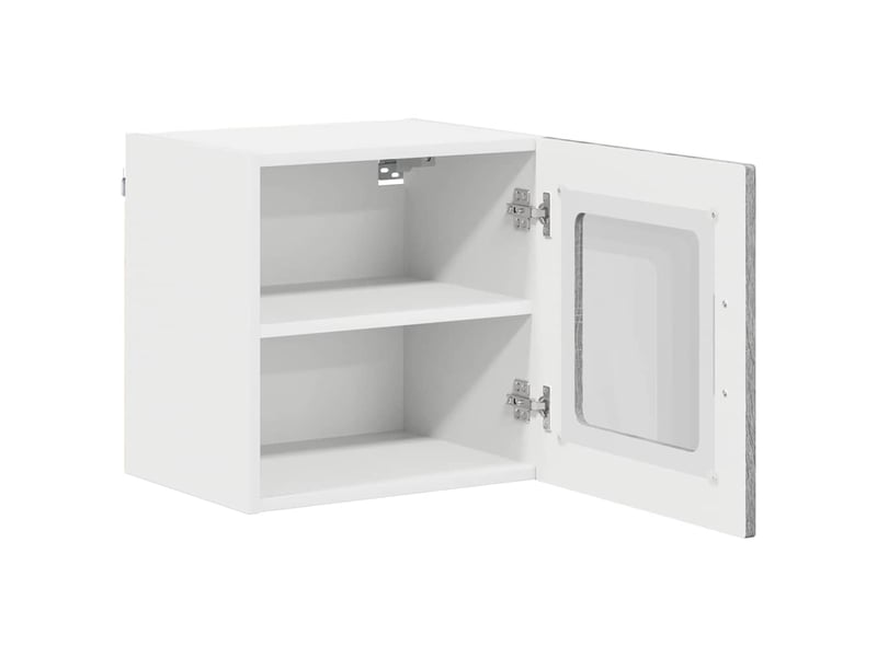 Meuble mural de cuisine, cabinet en verre mural sonoma gris 40x31x40cm - Conforama E