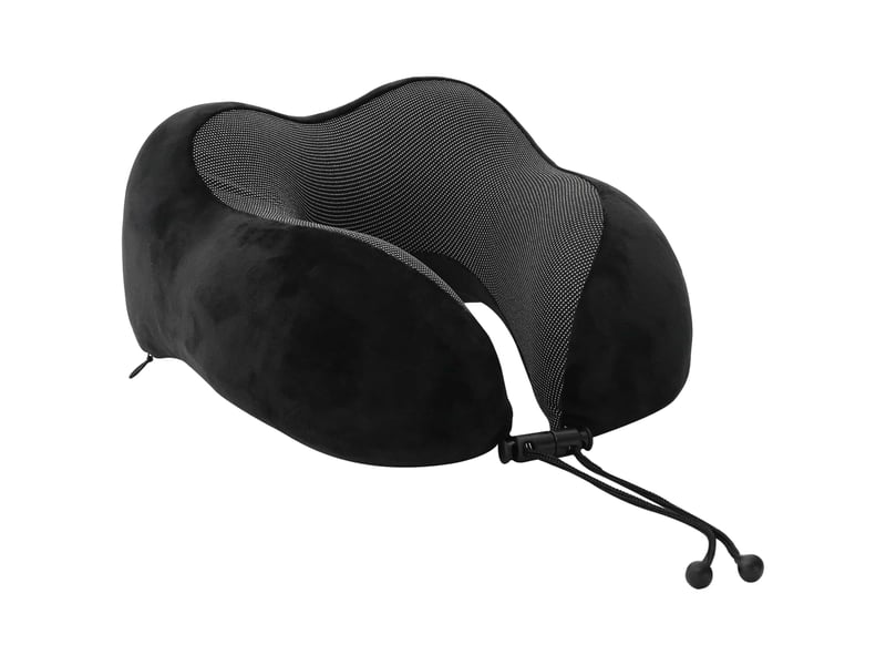  Coussin de voyage pour le cou noir mousse à mémoire de forme cf56384  - Conforama C