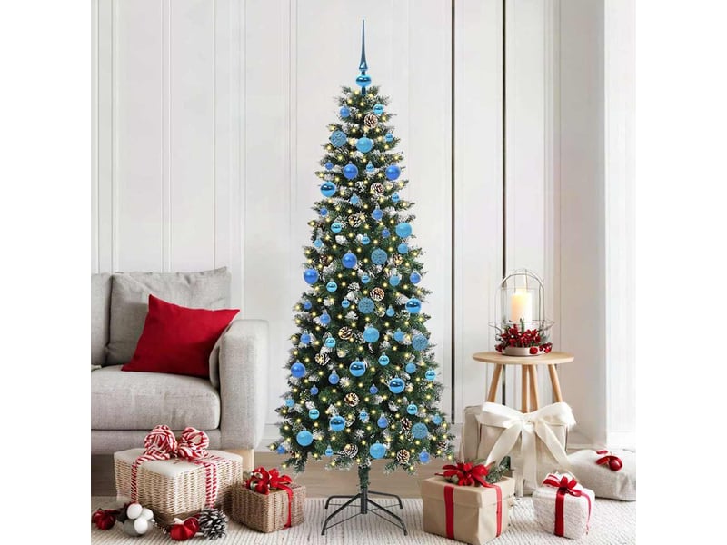 Sapin de noël artificiel, arbre de noël vert 180 cm pvc, plastique et acier shl1964 - Conforama B