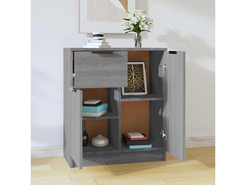  Buffet - bahut - meuble de rangement sonoma gris 60x30x70 cm bois d'ingénierie  - Conforama C