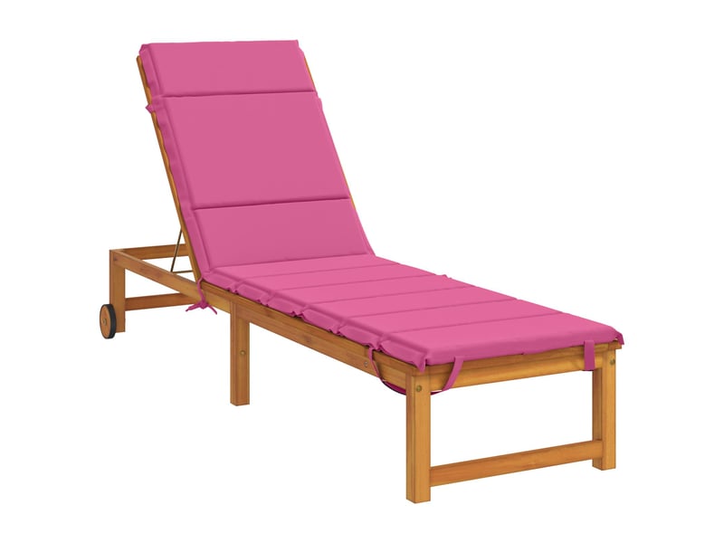 Coussin de transat, coussin pour bain de soleil gemert 100 % polyester rose 200 x 60 x 3 cm cf56184 - Conforama C