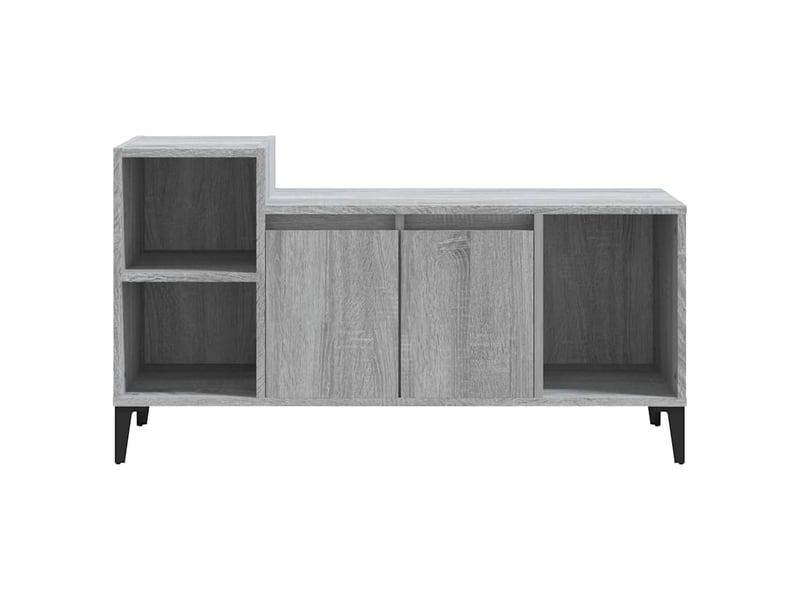  Meuble tv - banc tv - meuble de rangement sonoma gris 100x35x55 cm bois d'ingénierie  - Conforama E