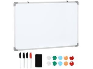 Tableau blanc magnétique 90 x 60 cm avec accessoires homvra