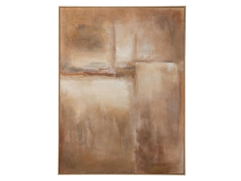  Tableau déco abstrait aina 92x122cm marron  - Conforama A