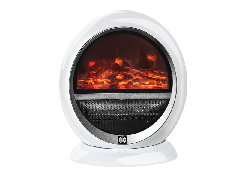  Cheminée électrique portable avec effet flamme rotative, puissance 1500 w, protection contre la surchauffe et le basculement, les pièces de 10 à 15 m²  - Conforama B
