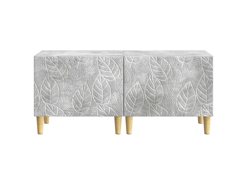  Meuble tv - banc tv - meuble de rangement gris béton bois d'ingénierie  - Conforama E