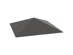 Toit de remplacement pour pavillon - 3x3 m - gris - tissu oxford 370 gm² - résistant à l'eau - upf 30+