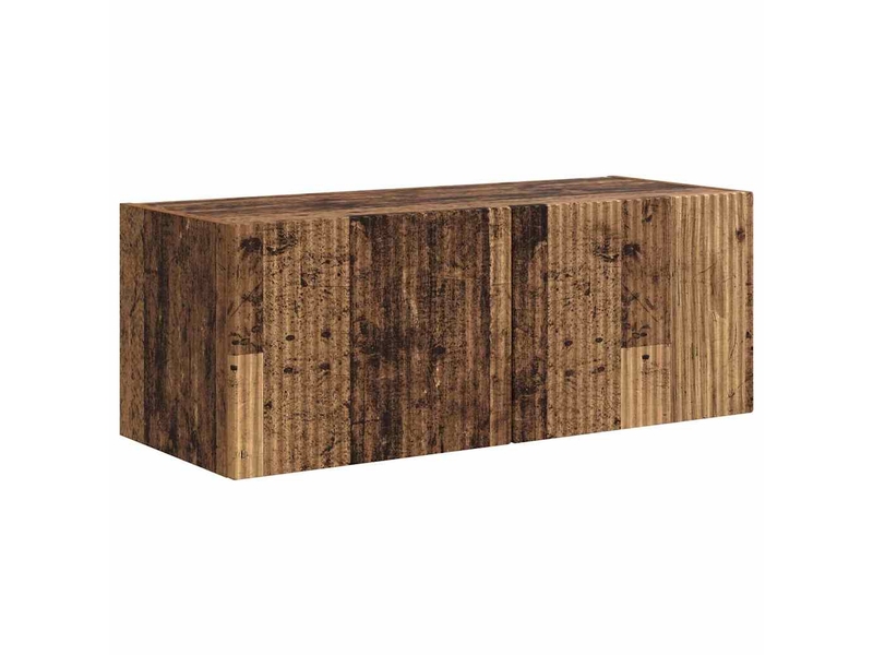  Meuble tv - banc tv - meuble de rangement mural 2 pcs bois ancien bois d'ingénierie  - Conforama E