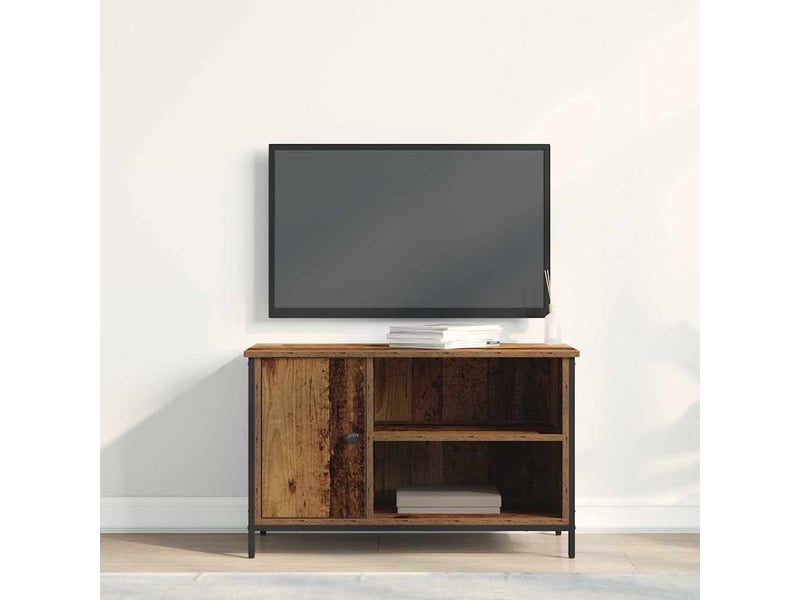 Meuble tv - banc tv - meuble de rangement 80 x 40 x 50 cm bois ancien bois d'ingénierie - Conforama D