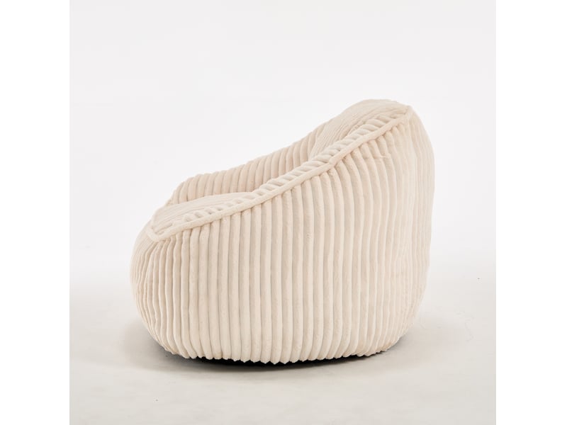  Fauteuil poire modenvie en chenille beige à mousse à mémoire de forme 98 x 92 x 73 cm  - Conforama E