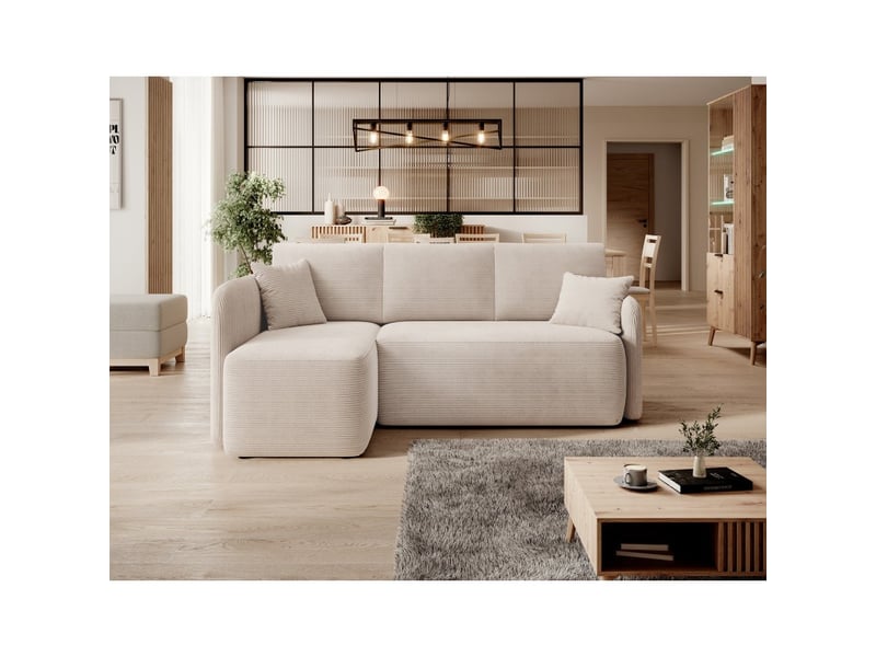  Canapé d'angle collection hedson coloris beige  - Conforama D