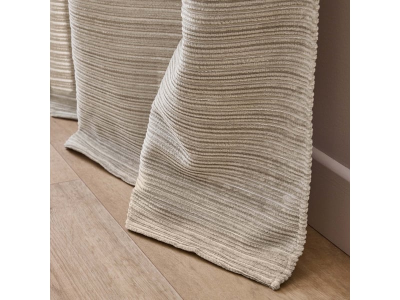  Rideau à œillets 135 x 240 cm velours uni shelby sable 1613117 - Conforama C