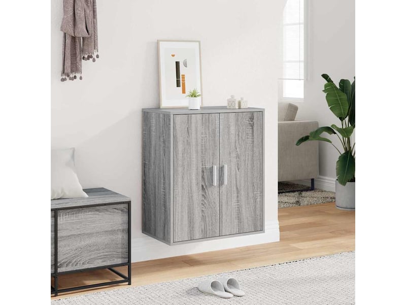  Meuble à chaussures, armoire à chaussures 60x35x70 cm sonoma gris shl9810  - Conforama C