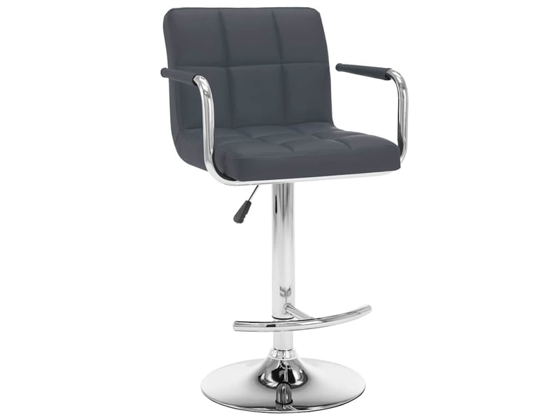  Lot de 2 tabouret de bar, chaise de bar gris similicuir shl63891  - Conforama A