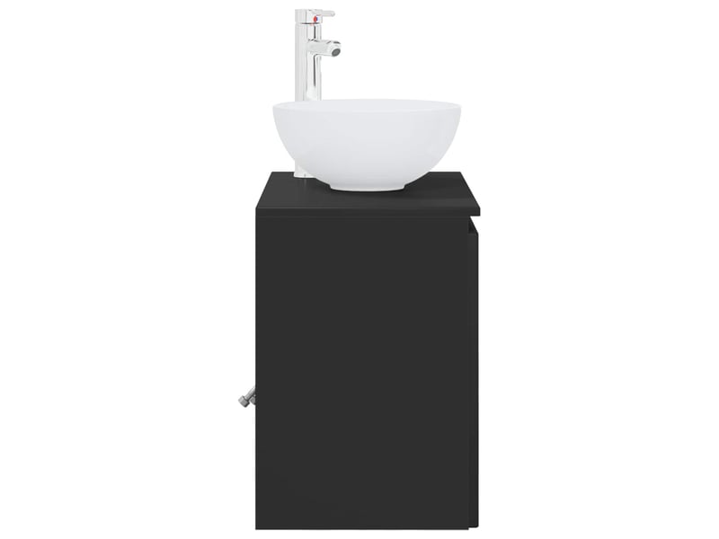Vanité de lavabo mural, meuble de rangement noir 49.5x41x64.5 cm - Conforama D