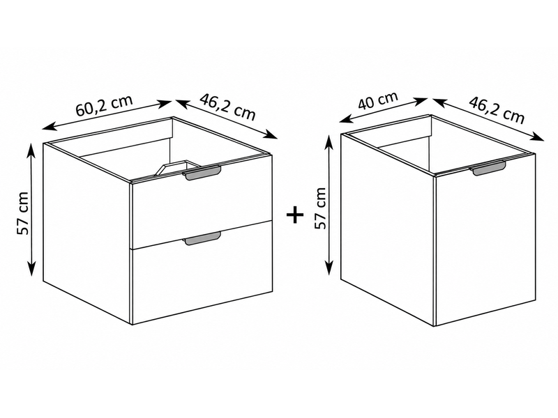 Meuble sous vasque suspendu avec panier à linge luna effet noyer warmia 100 cm  - Conforama C