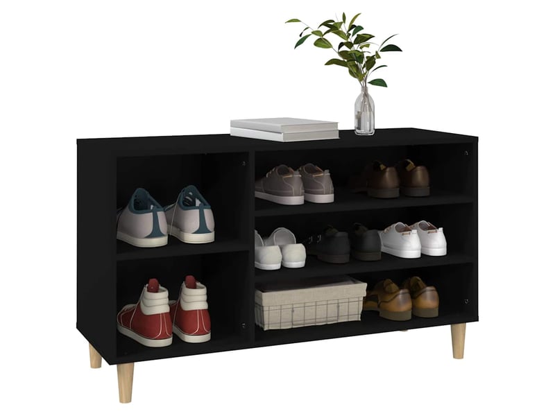  Meuble à chaussure, armoire à chaussures noir 102x36x60 cm bois d'ingénierie shl5874  - Conforama D