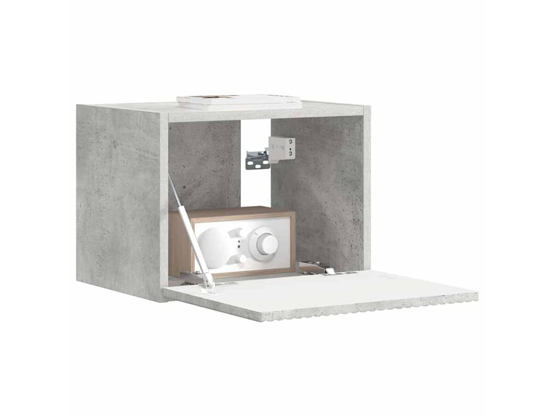  Meuble tv - banc tv - meuble de rangement mural 39 x 31 x 29,5 cm béton bois d'ingénierie  - Conforama C